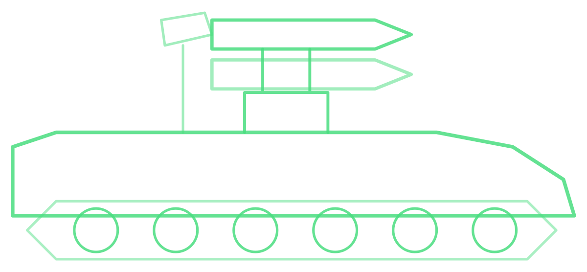 9P157 Khrizantema-S — Silhouette, Side