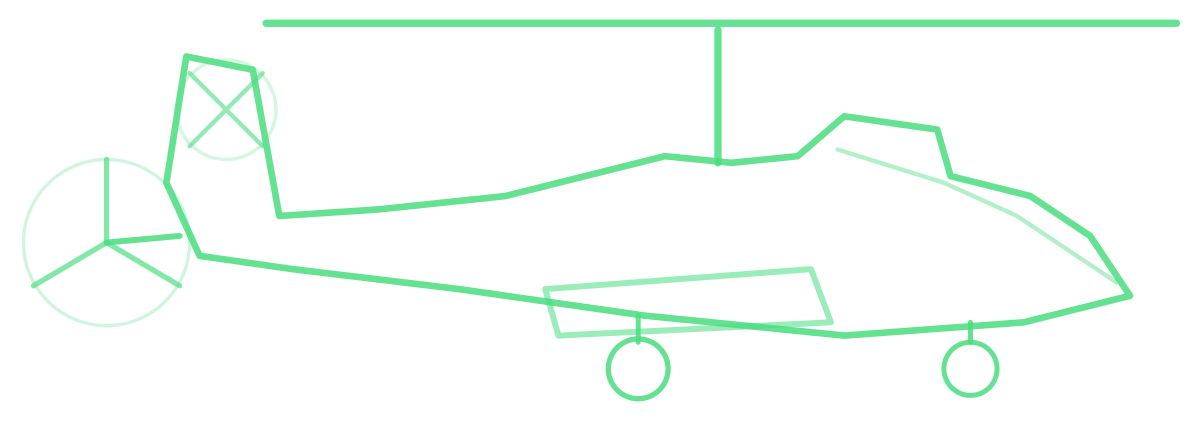 AH-56A Cheyenne — Silhouette, Side