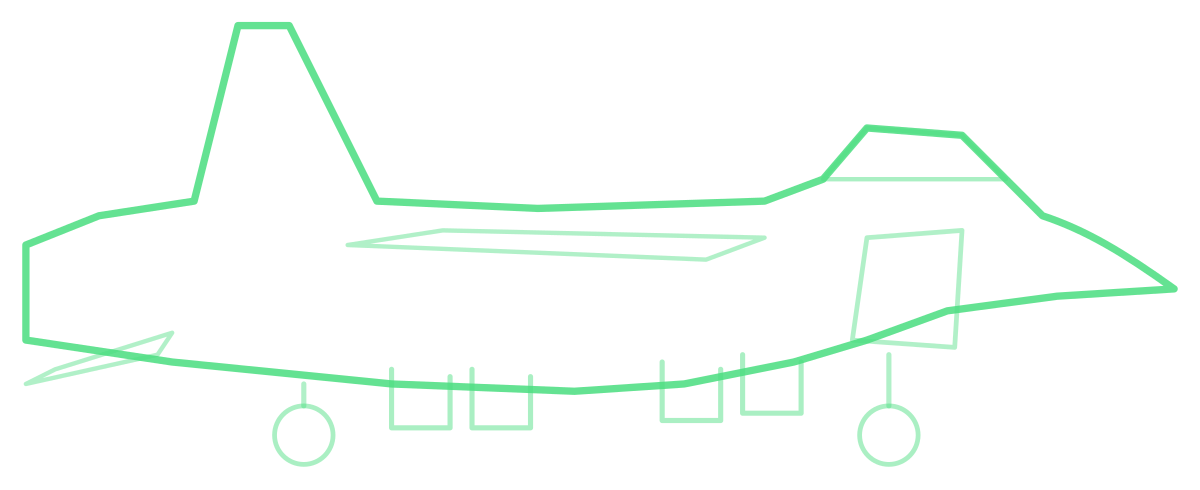 AV-8B Harrier II — Silhouette, Side