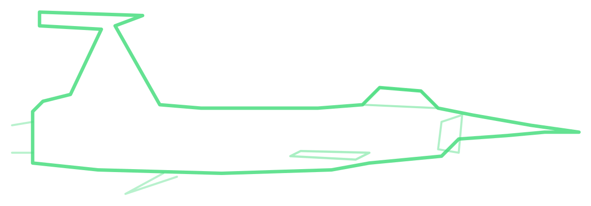 F-104C Starfighter — Silhouette, Side