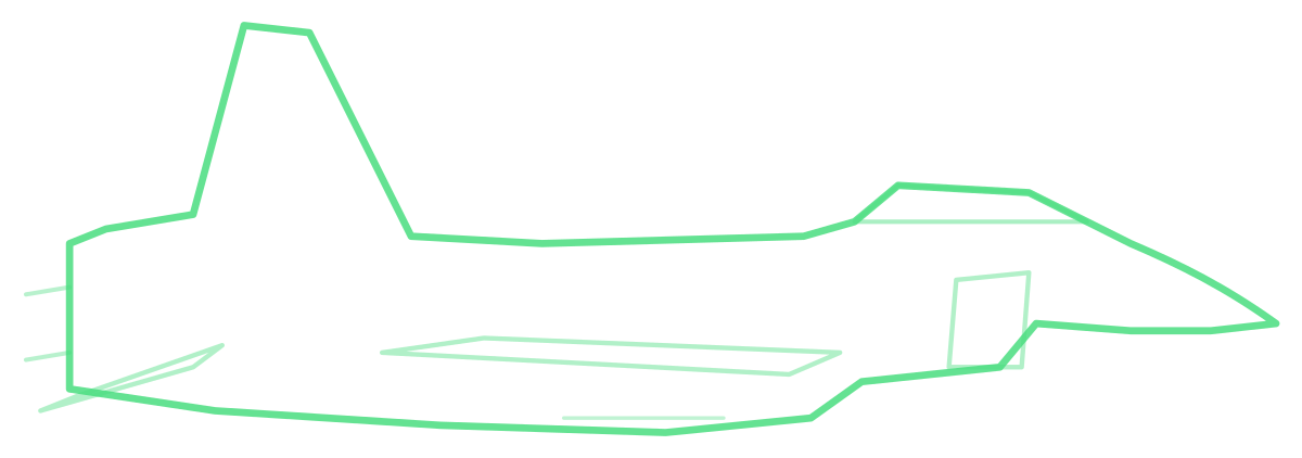 F-111A Aardvark — Silhouette, Side