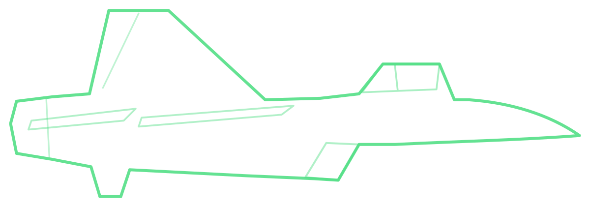 F-14A Tomcat — Silhouette, Side