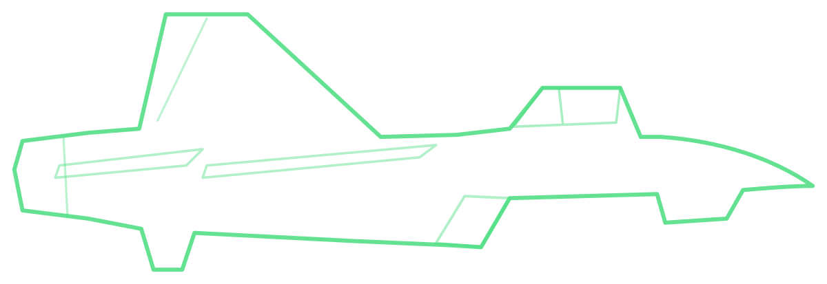 F-14D Super Tomcat — Silhouette, Side