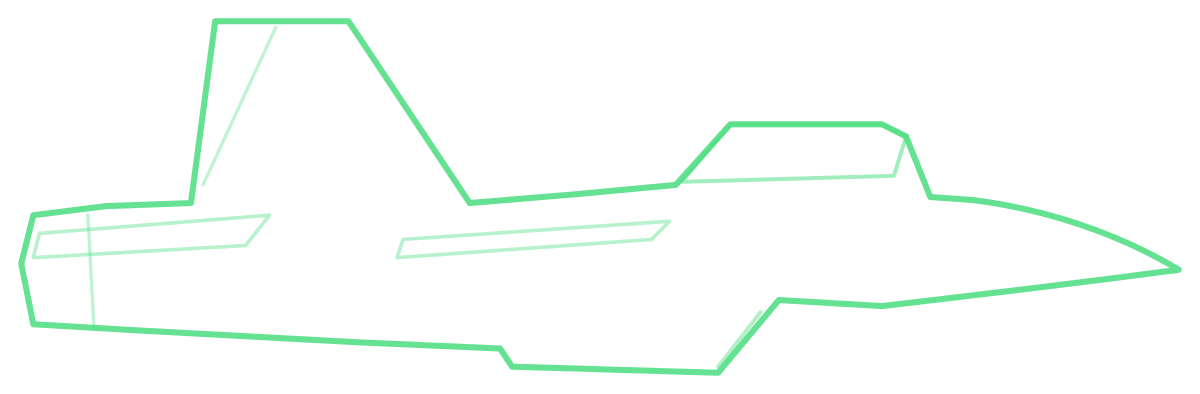 F-15DJ Kai Eagle — Silhouette, Side