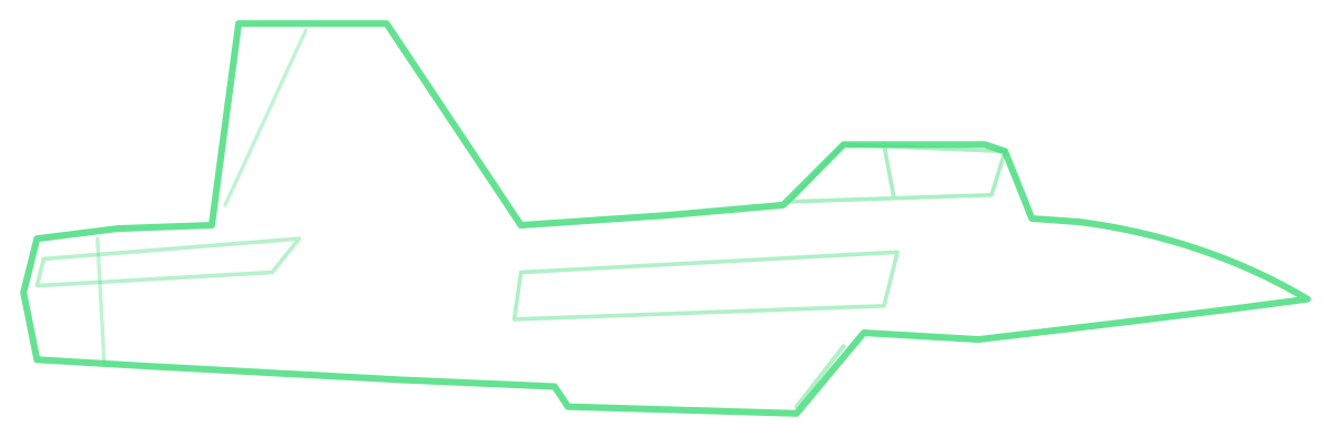F-15E Strike Eagle — Silhouette, Side