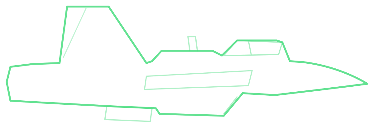 F-15I Ra'am — Silhouette, Side