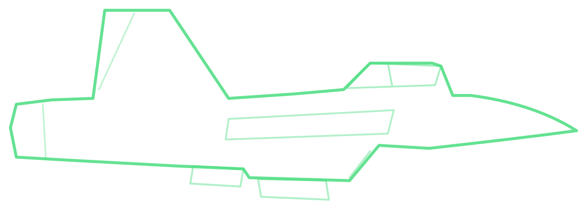 F-15S Saudi Eagle — Silhouette, Side