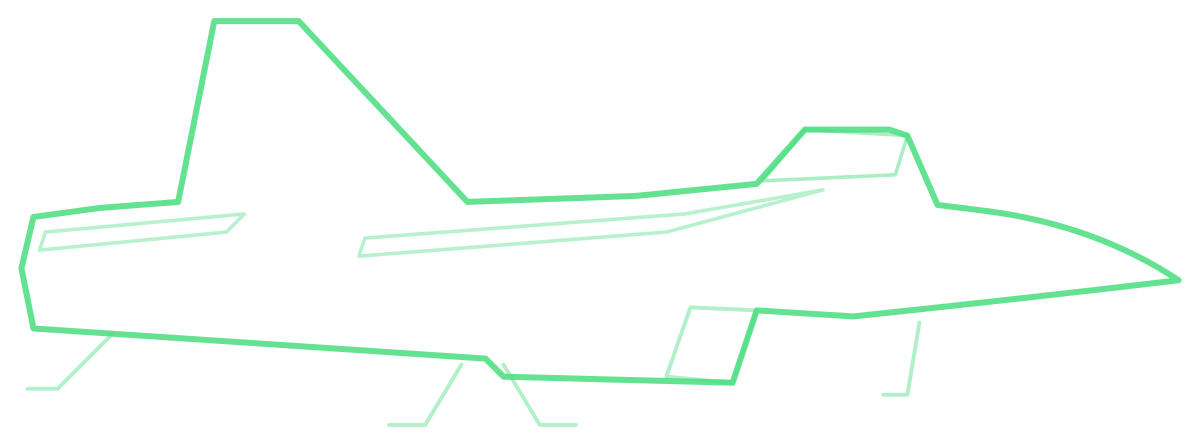 F/A-18E Super Hornet — Silhouette, Side