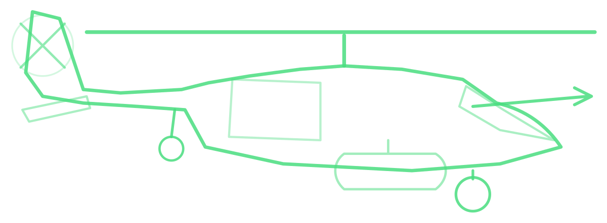 HH-60 Pave Hawk — Silhouette, Side
