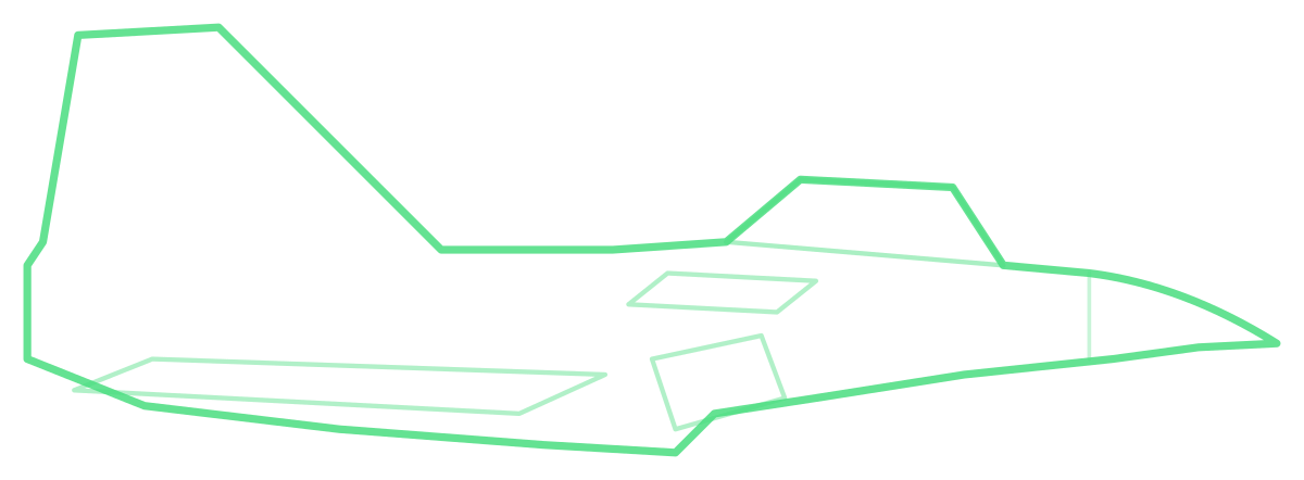 Saab JAS 39 Gripen — Silhouette, Side