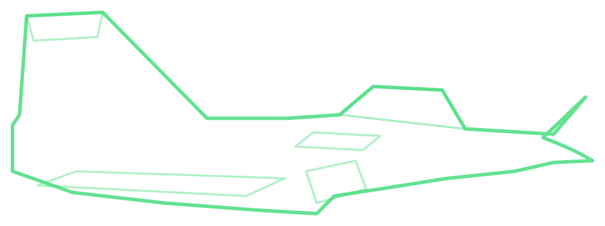 Saab JAS 39C Gripen — Silhouette, Side