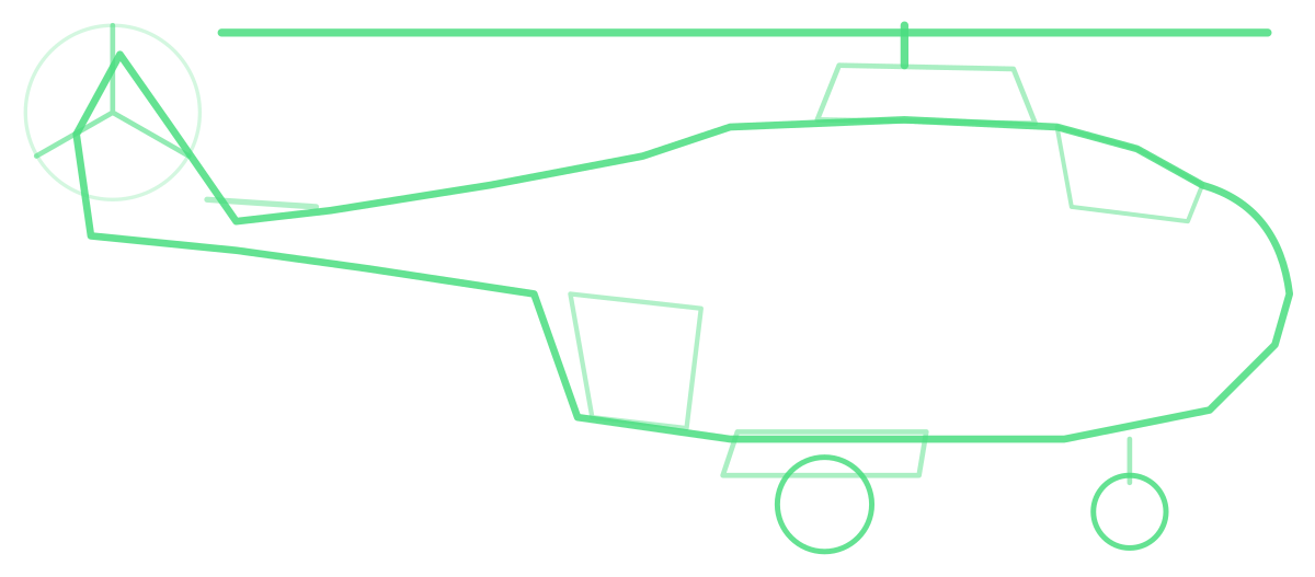Mi-17V-5 Hip — Silhouette, Side
