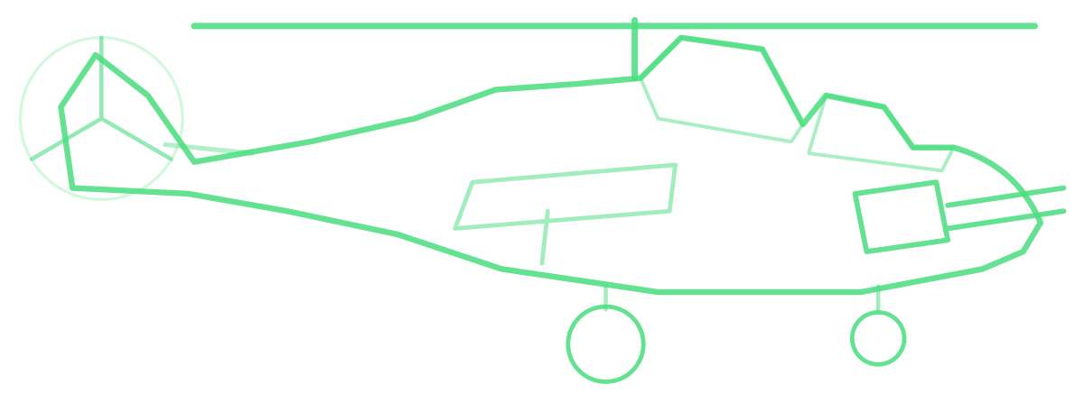 Mi-24P Hind-F — Silhouette, Side