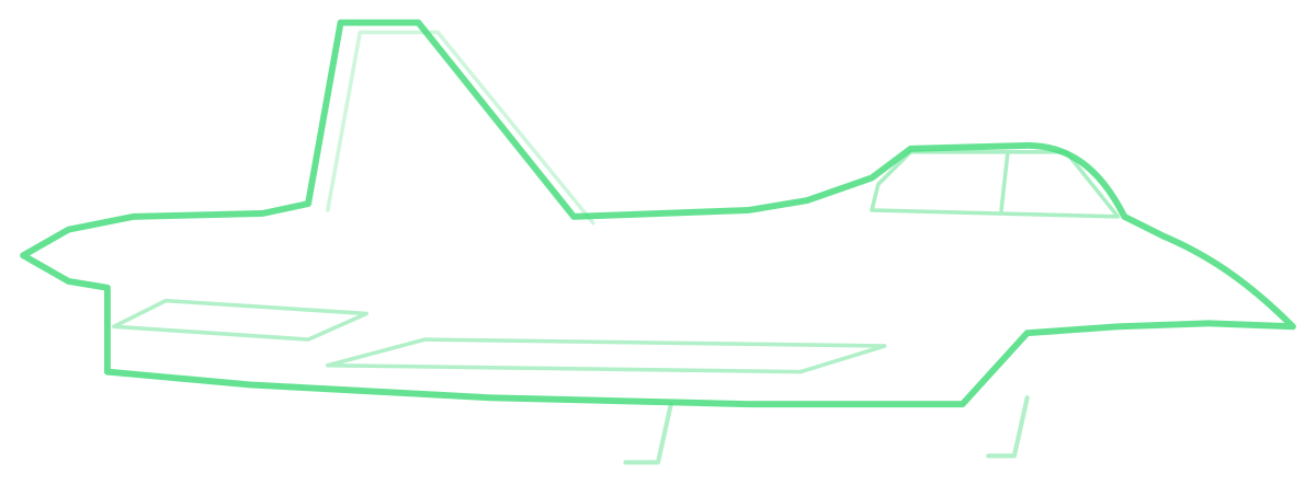 Su-27UB Flanker — Silhouette, Side
