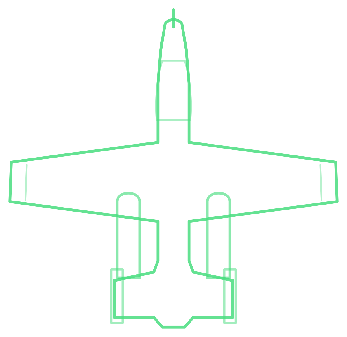 A-10C Thunderbolt II — Silhouette, Top