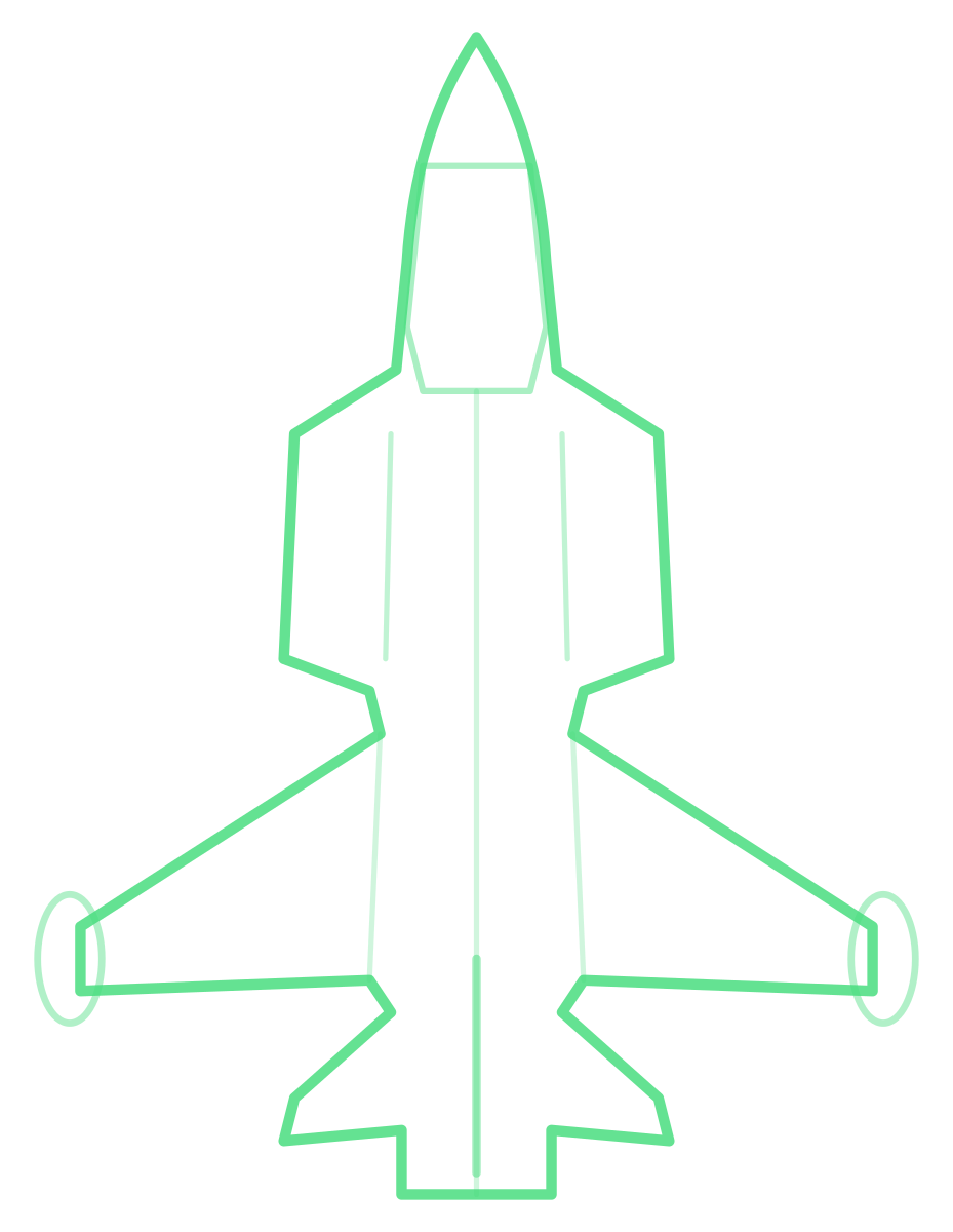 AV-8B Harrier II — Silhouette, Top