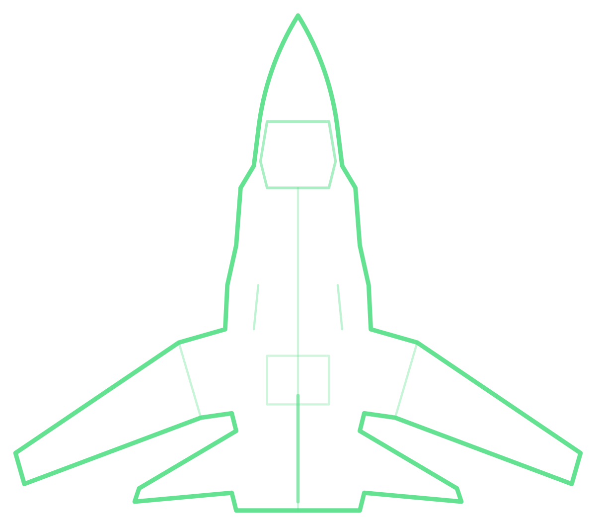F-111A Aardvark — Silhouette, Top