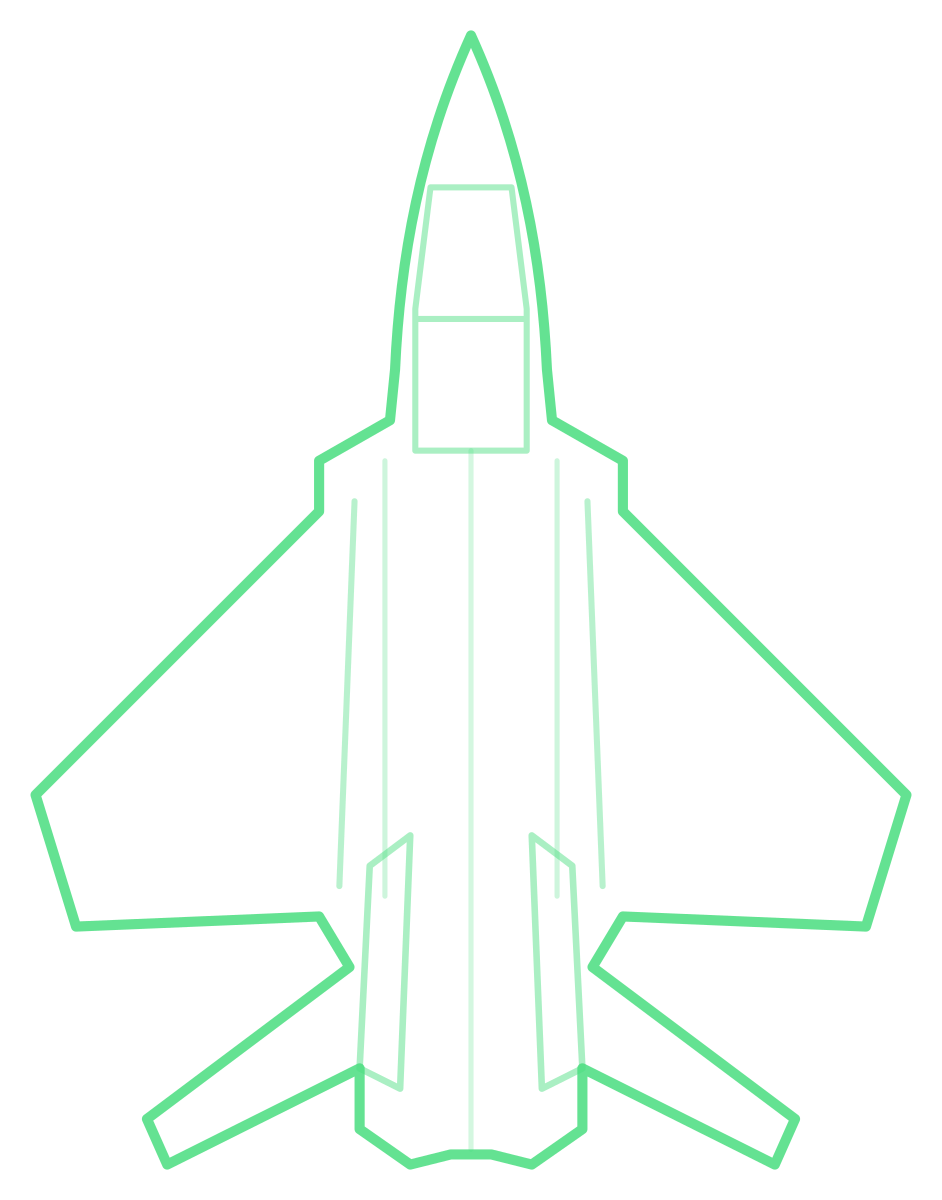 F-15E Strike Eagle — Silhouette, Top