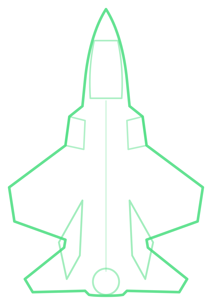 F-35A Lightning II — Silhouette, Top