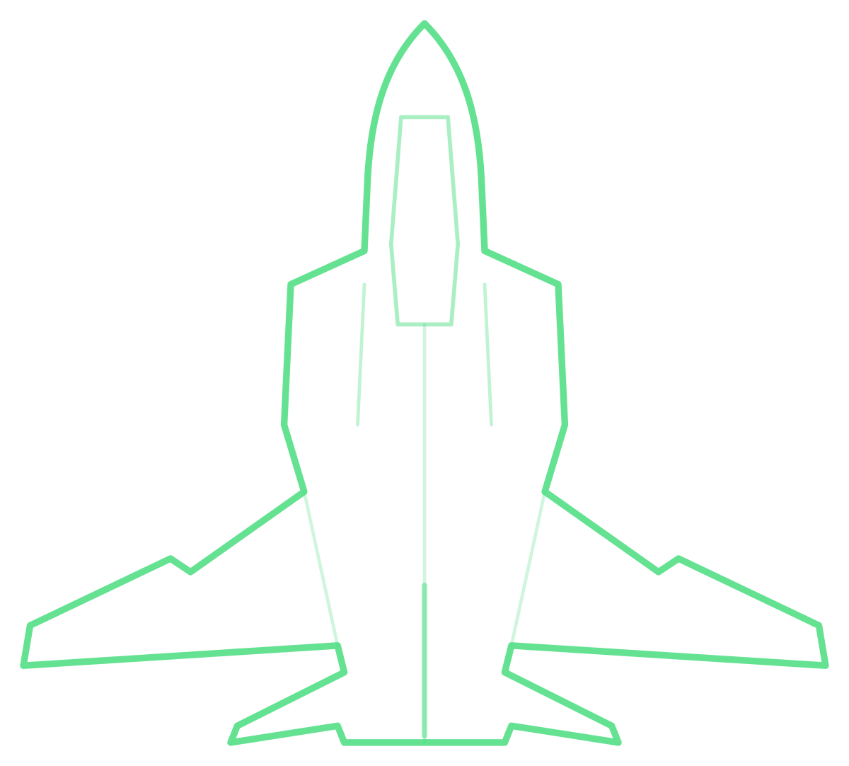 McDonnell Douglas F-4F Phantom II — Silhouette, Top