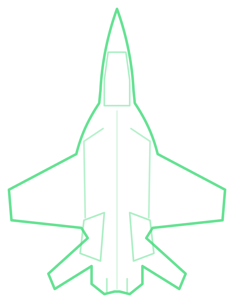 F/A-18E Super Hornet — Silhouette, Top