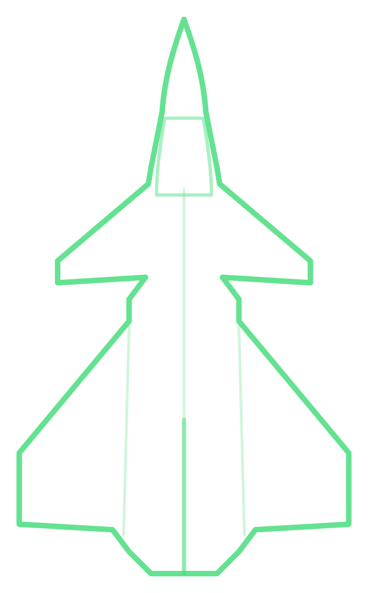 Saab JAS 39 Gripen — Silhouette, Top