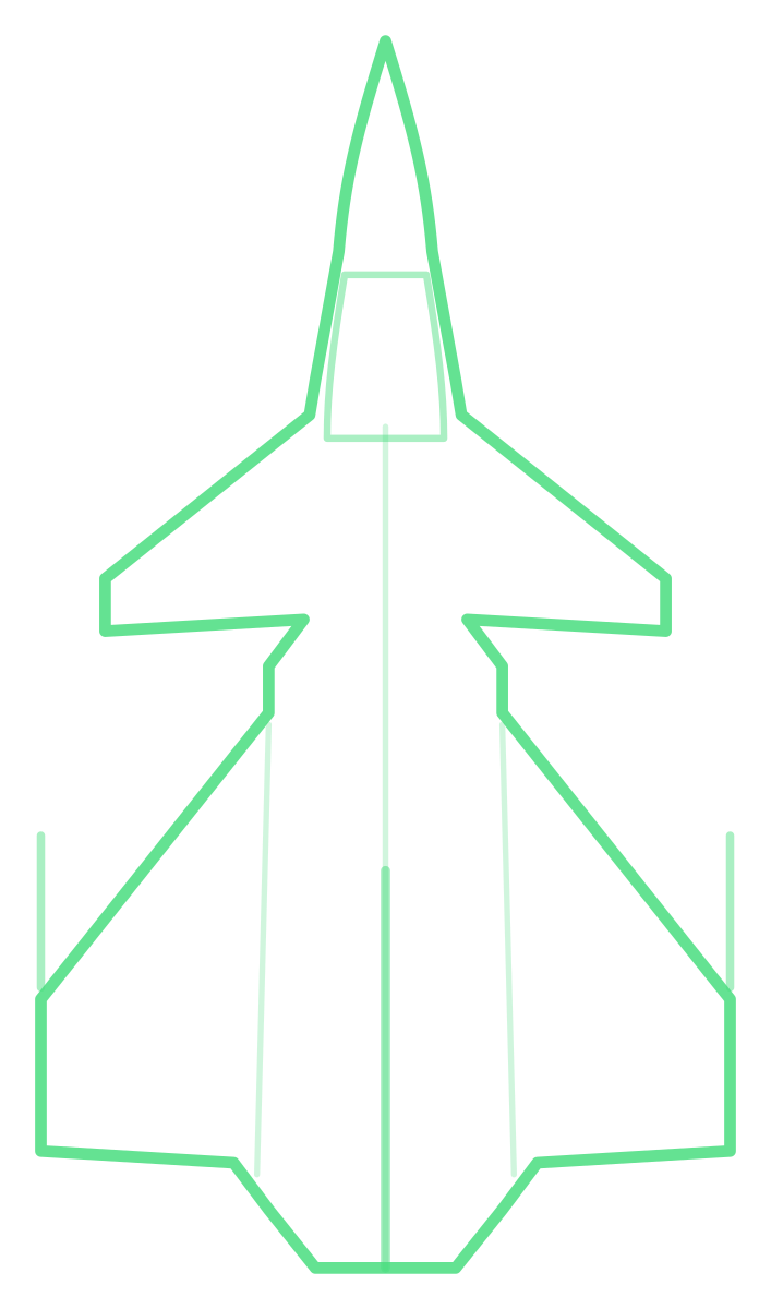 Saab JAS 39C Gripen — Silhouette, Top