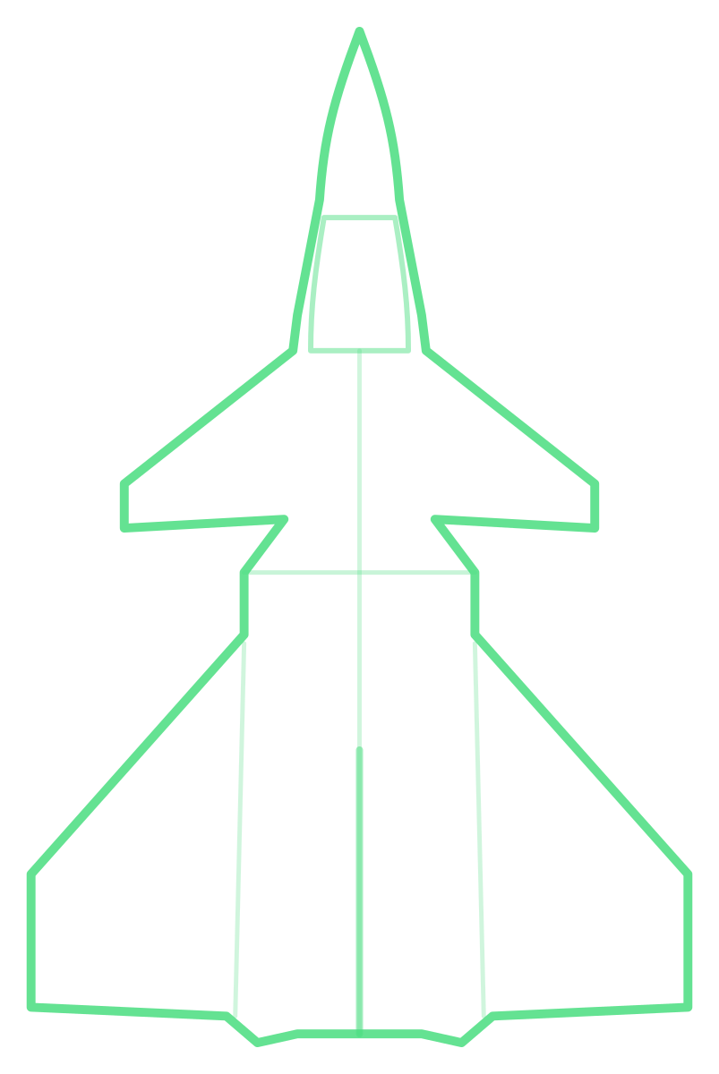 Saab JAS 39E Gripen — Silhouette, Top