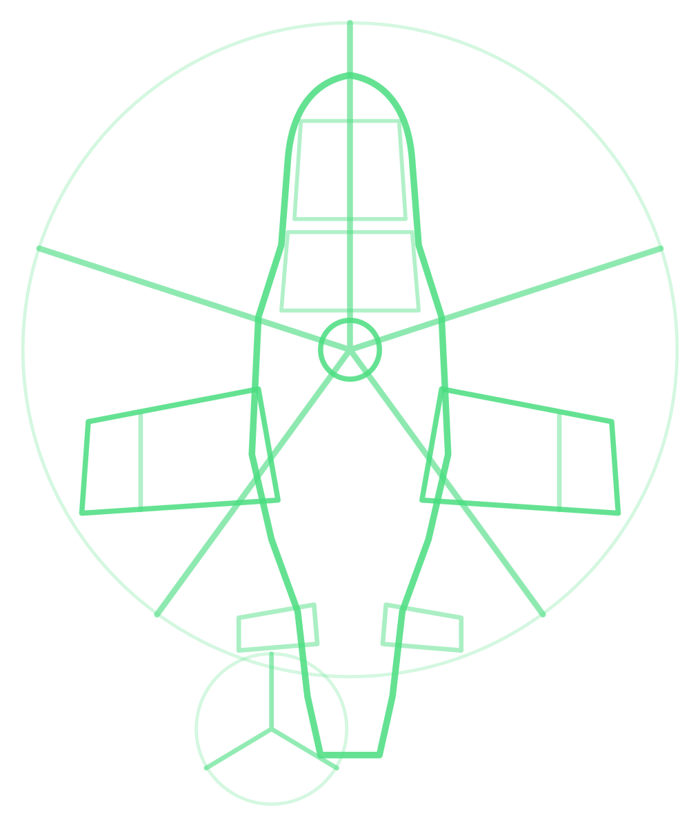 Mi-24P Hind-F — Silhouette, Top