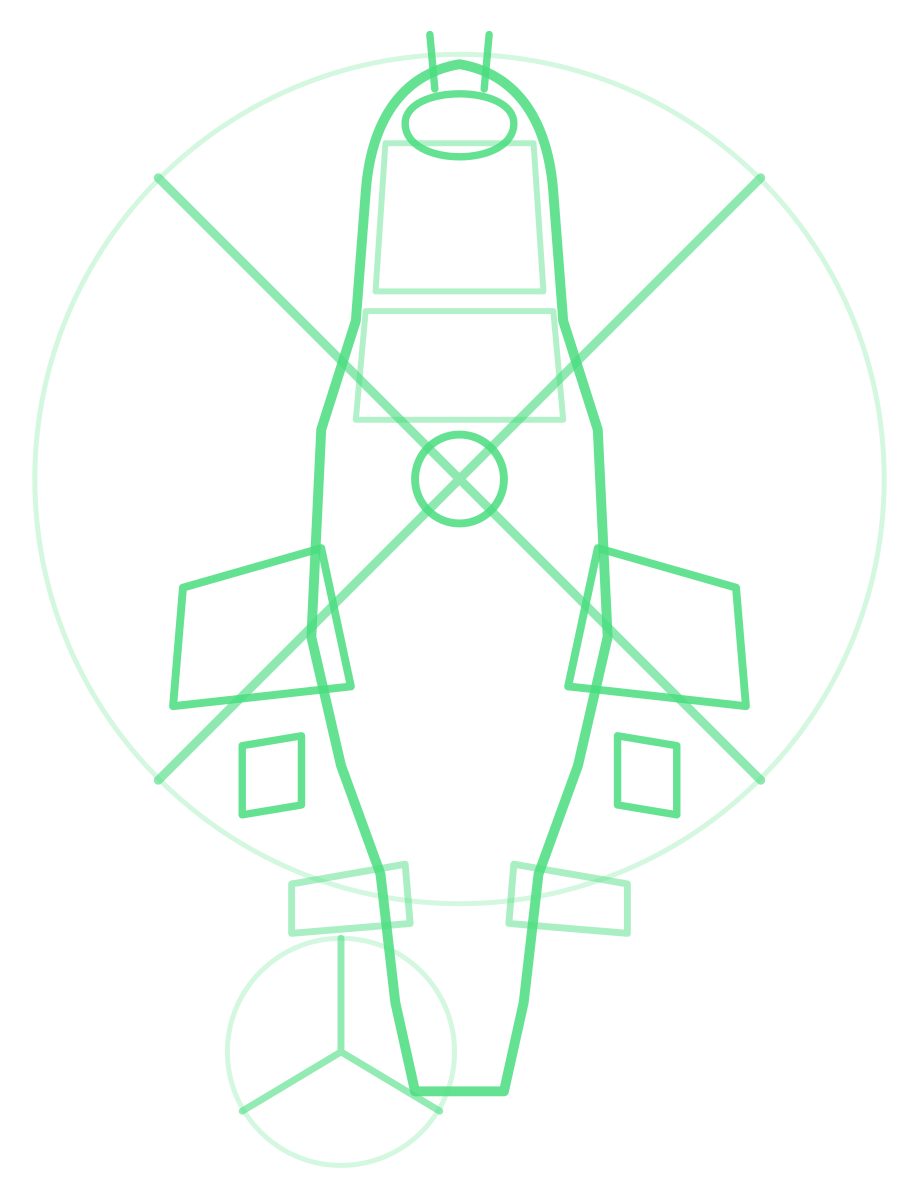Mi-35M Hind — Silhouette, Top