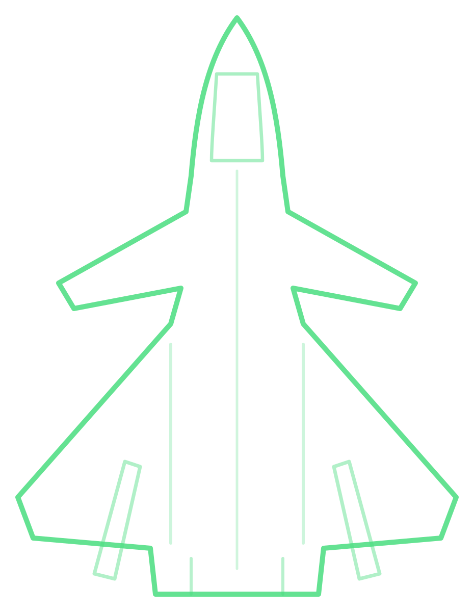 MiG 1.44 MFI — Silhouette, Top