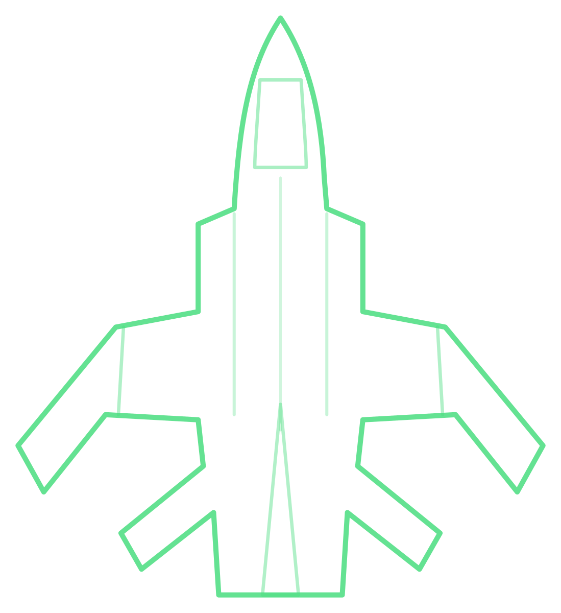 MiG-23M Flogger — Silhouette, Top