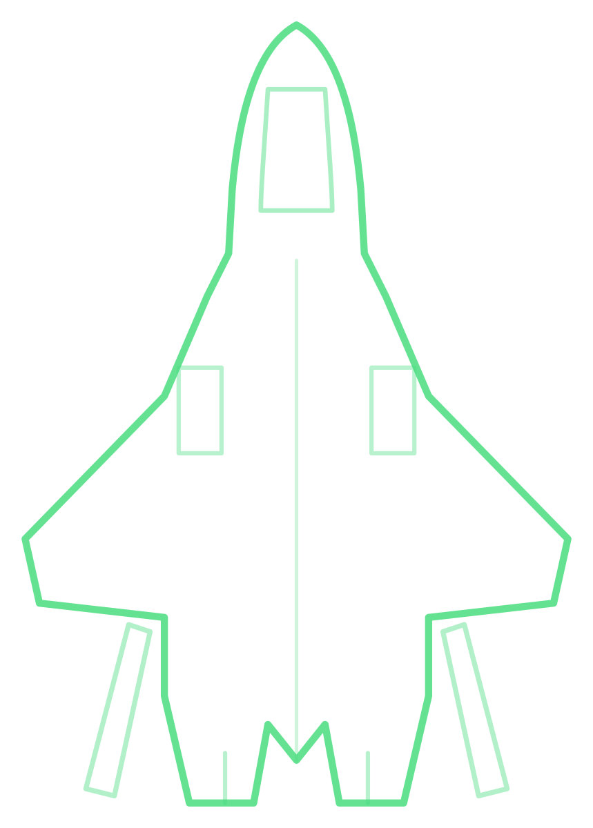 MiG-29A Fulcrum — Silhouette, Top