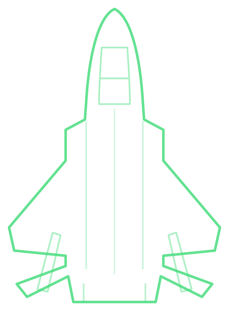 MiG-31 BM Foxhound — Silhouette, Top