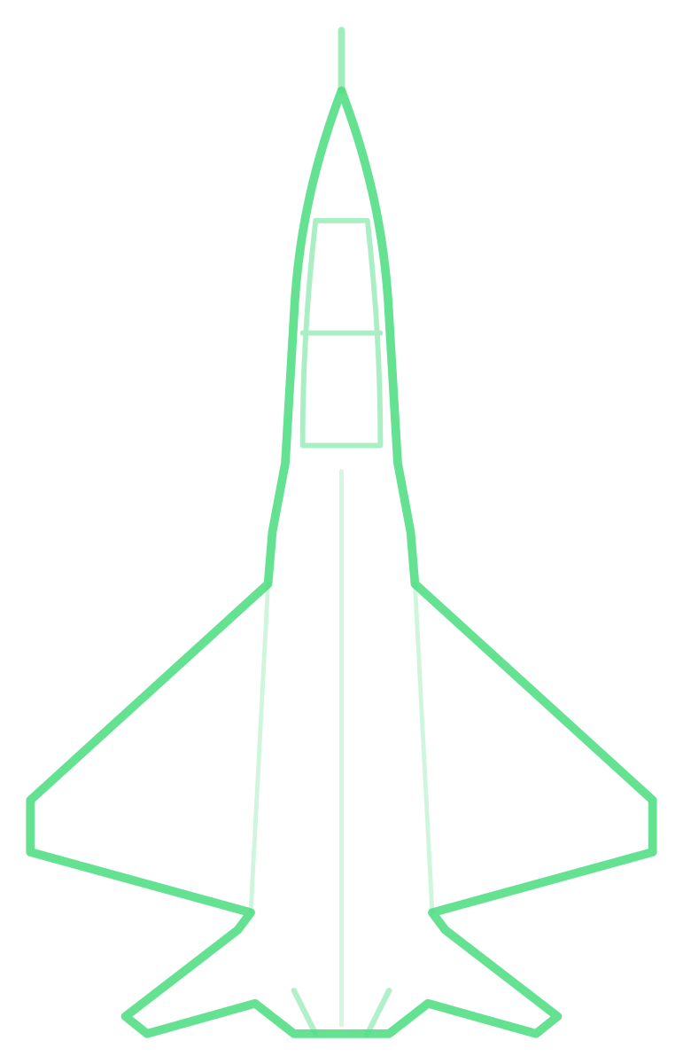 NF-16D Vista — Silhouette, Top