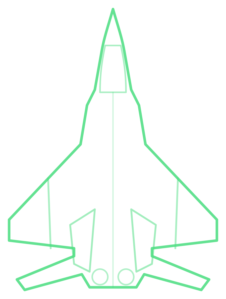 Shenyang J-35C — Silhouette, Top
