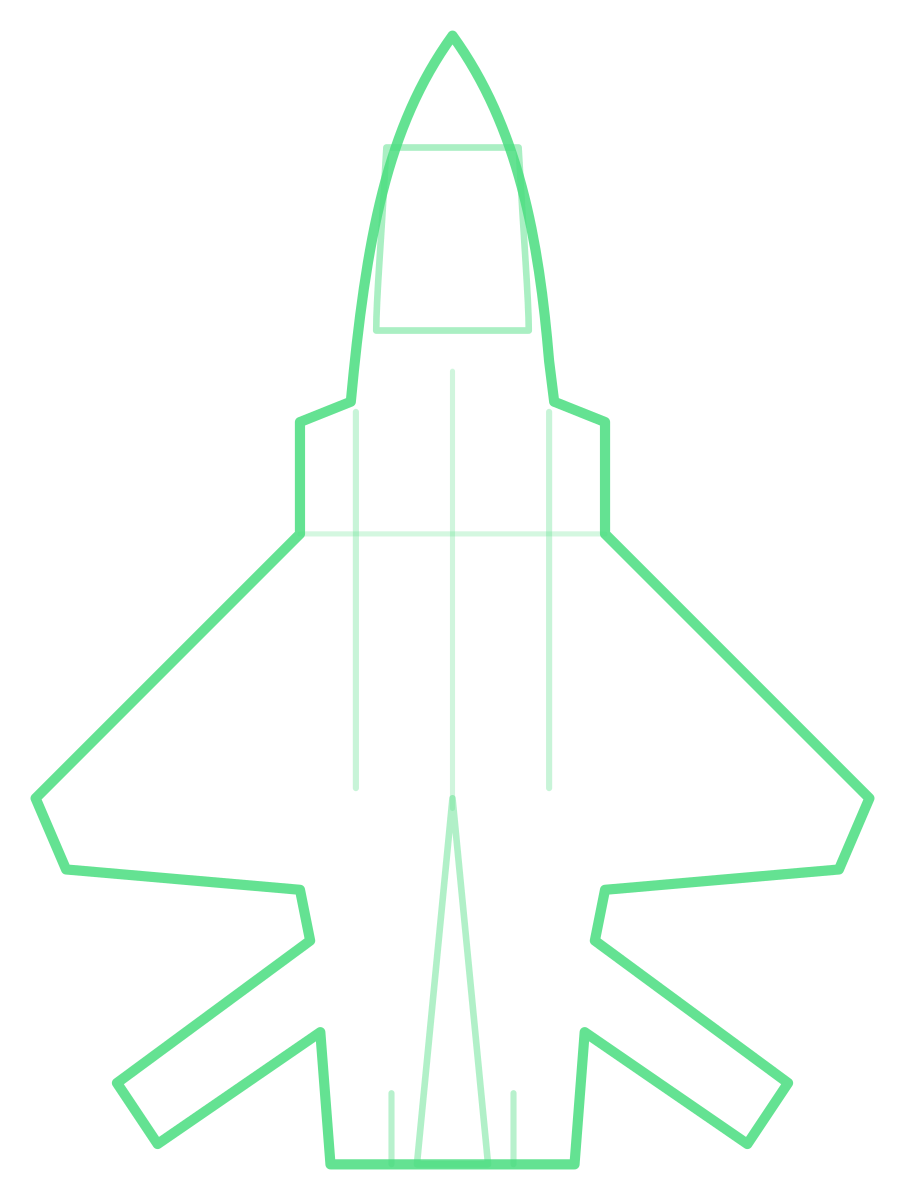 Su-24M Fencer D — Silhouette, Top