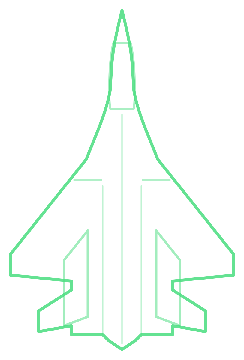 Su-27 Flanker — Silhouette, Top