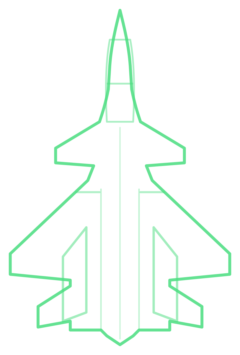 Su-30SM Flanker-C — Silhouette, Top