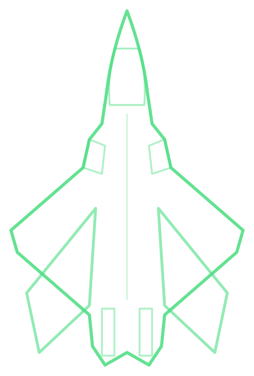 YF-23 Black Widow II — Silhouette, Top
